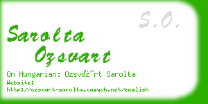 sarolta ozsvart business card